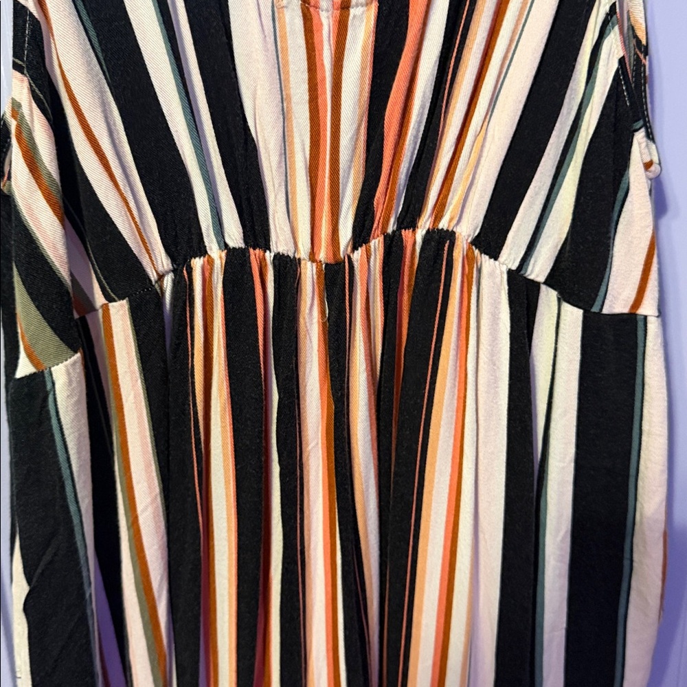 Wild Fable Rayon Striped Wide-Leg Jumpsuit Sleeveless Pockets XL NWOT - Picture 8 of 12